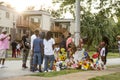 Makeshift Memorial for Michael Brown in Ferguson MO